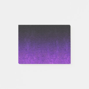 Falln Purple & Black Glitter Gradient Post-it Notes