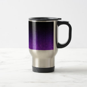 Falln Purple & Black Glitter Gradient Travel Mug