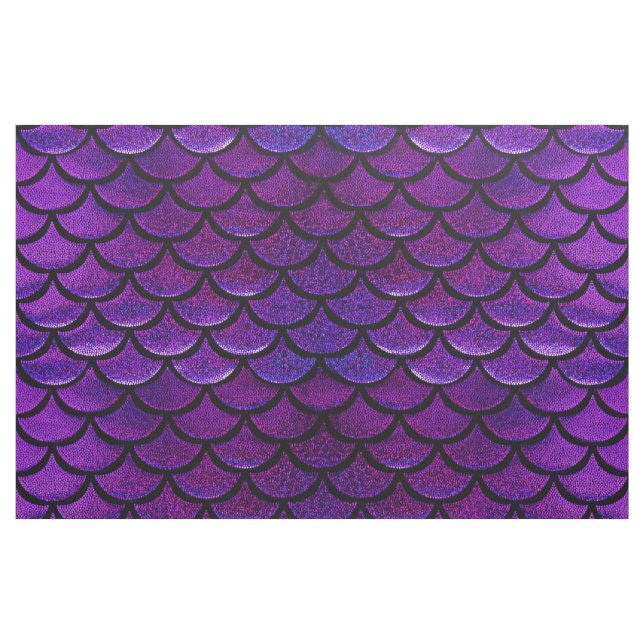 Falln Purple & Blue Mermaid Scales Fabric (Fat Quarter)