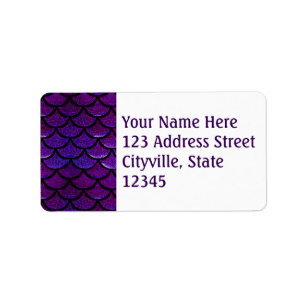Falln Purple & Blue Mermaid Scales Label