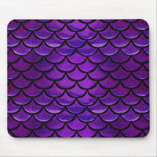 Falln Purple & Blue Mermaid Scales Mouse Mat