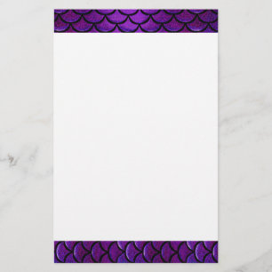Falln Purple & Blue Mermaid Scales Stationery