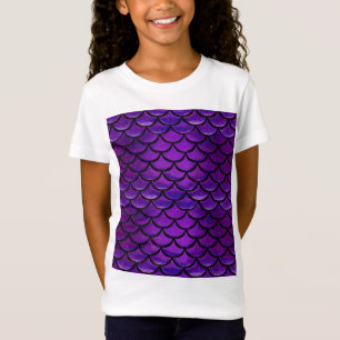 Falln Purple & Blue Mermaid Scales T-Shirt