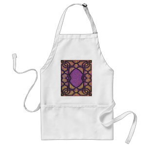 Falln Purple & Gold Vines Book Cover Standard Apron