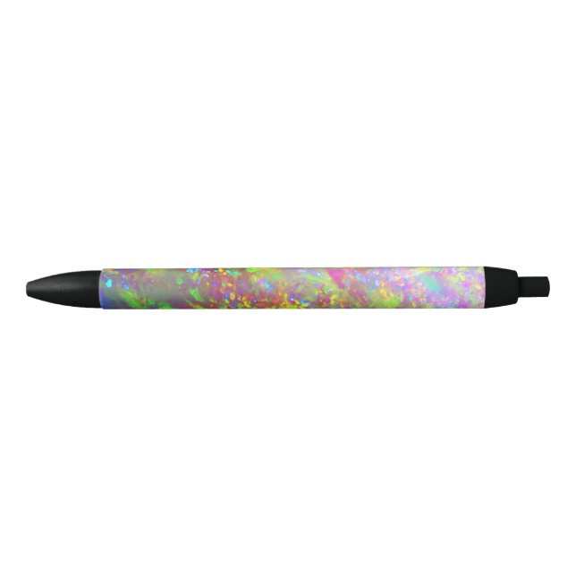 Falln Rainbow Brazilian Opal Black Ink Pen (Front)
