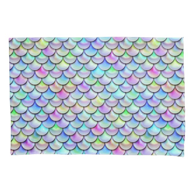 Falln Rainbow Bubble Mermaid Scales Pillowcase (Front)