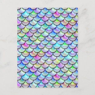Falln Rainbow Bubble Mermaid Scales Postcard
