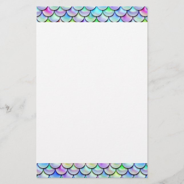 Falln Rainbow Bubble Mermaid Scales Stationery (Front)