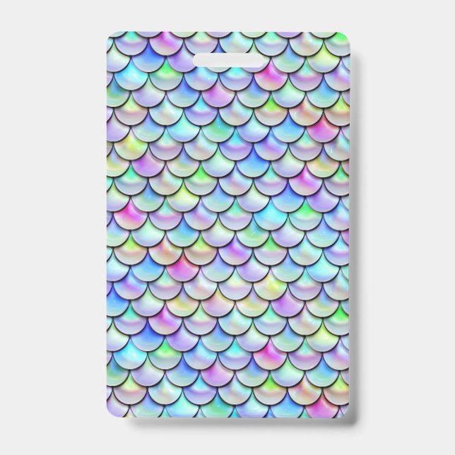 Falln Rainbow Bubble Scales ID Badge (Front)