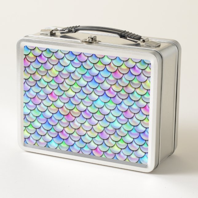 Falln Rainbow Bubble Scales Metal Lunch Box (Front)