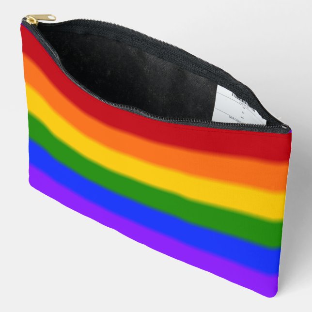 Falln Rainbow Gay Pride Flag Accessory Pouch (Open)
