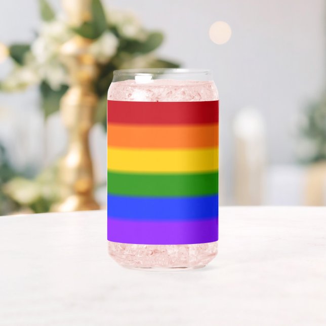Falln Rainbow Gay Pride Flag Can Glass (Insitu (Wedding))