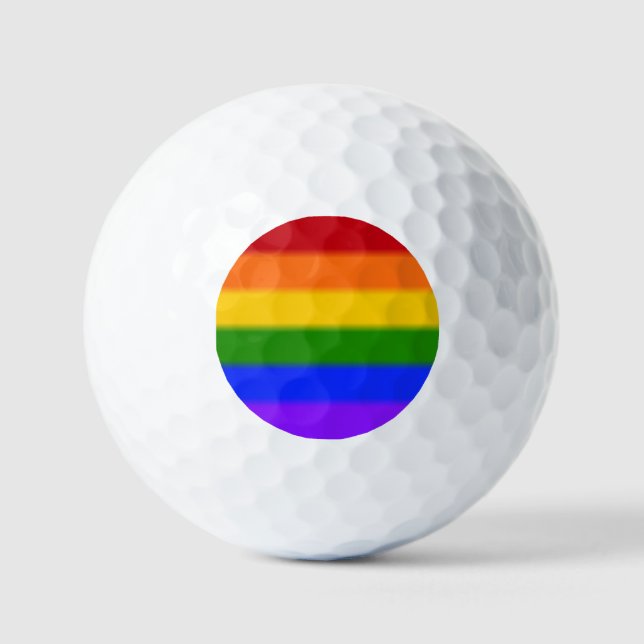 Falln Rainbow Gay Pride Flag Golf Balls (Front)