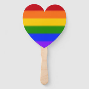 Falln Rainbow Gay Pride Flag Hand Fan