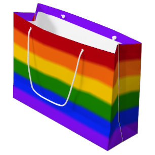 Falln Rainbow Gay Pride Flag Large Gift Bag