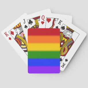 Falln Rainbow Gay Pride Flag Playing Cards