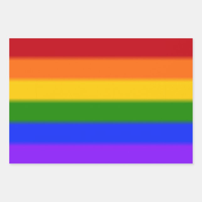 Falln Rainbow Gay Pride Flag Wrapping Paper Sheet (Front)