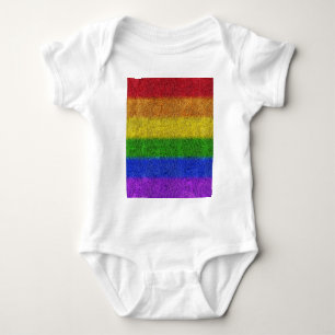 Falln Rainbow Glitter Gradient Baby Bodysuit