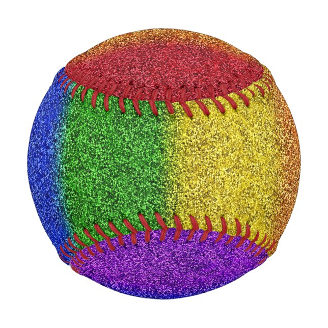 Falln Rainbow Glitter Gradient Baseball (Front)