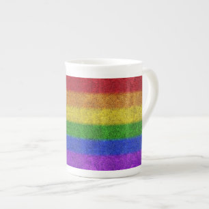 Falln Rainbow Glitter Gradient Bone China Mug