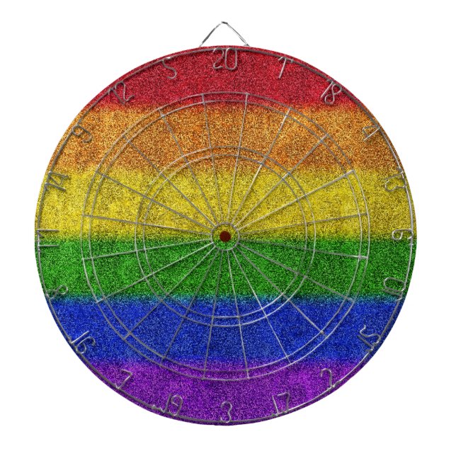 Falln Rainbow Glitter Gradient Dartboard (Front)