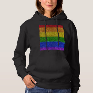 Falln Rainbow Glitter Gradient Hoodie