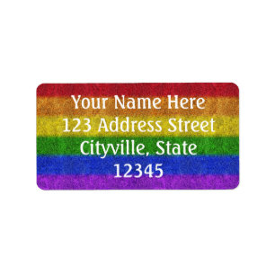 Falln Rainbow Glitter Gradient Label