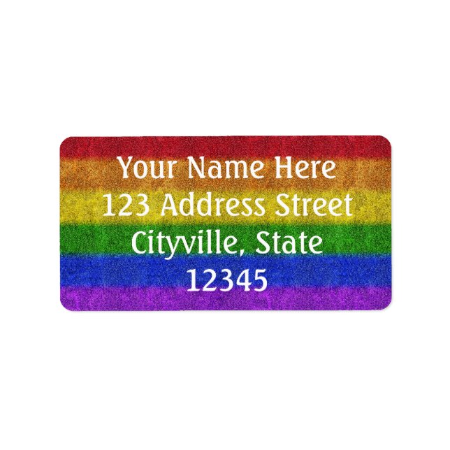 Falln Rainbow Glitter Gradient Label (Front)