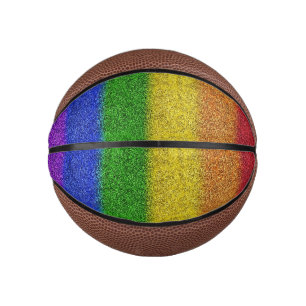 Falln Rainbow Glitter Gradient Mini Basketball