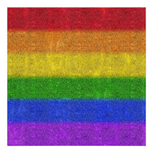 Falln Rainbow Glitter Gradient Photo Print