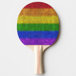 Falln Rainbow Glitter Gradient Ping Pong Paddle