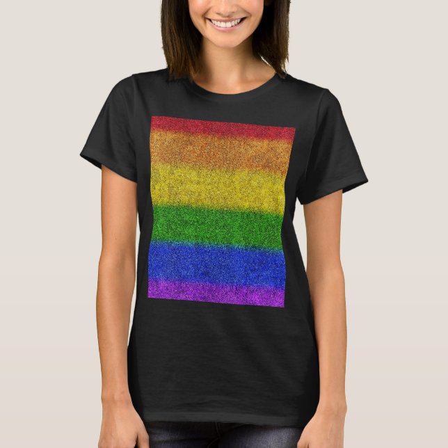 Falln Rainbow Glitter Gradient T-Shirt (Front)