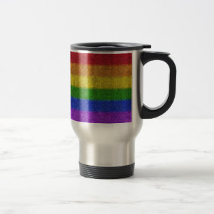 Falln Rainbow Glitter Gradient Travel Mug