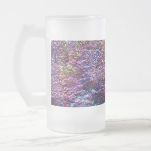 Falln Rainbow Rocks Frosted Glass Beer Mug