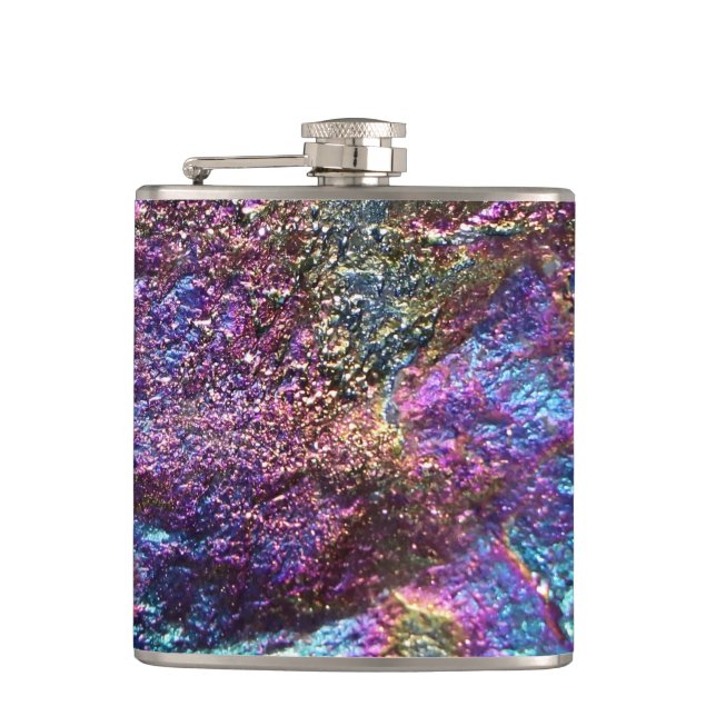 Falln Rainbow Rocks Hip Flask (Front)