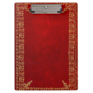 Falln Red And Gilded Gold Book Clipboard