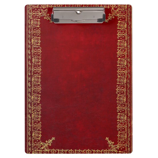 Falln Red And Gilded Gold Book Clipboard (Front)