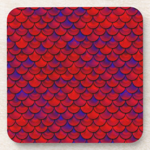 Falln Red and Purple Scales Coaster