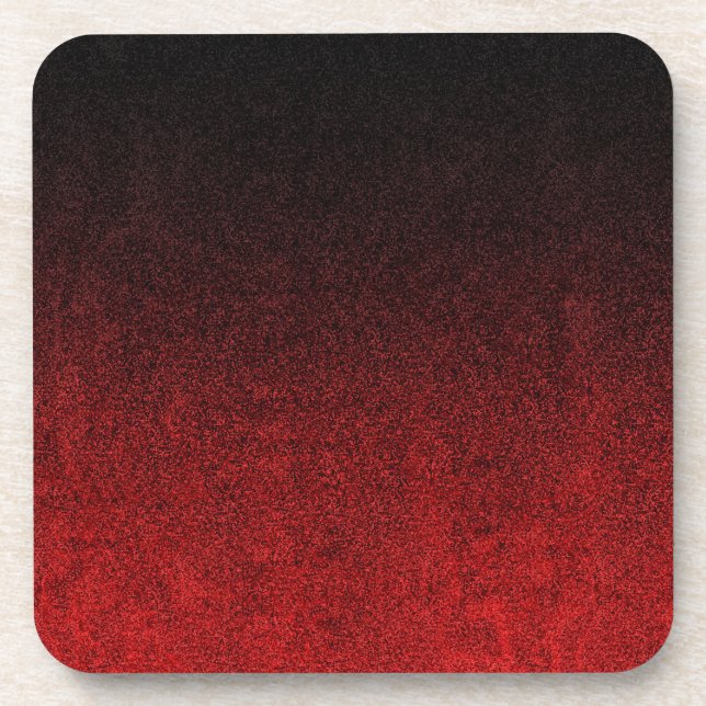 Falln Red & Black Glitter Gradient Coaster (Front)