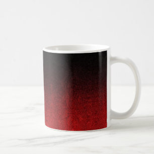 Falln Red & Black Glitter Gradient Coffee Mug