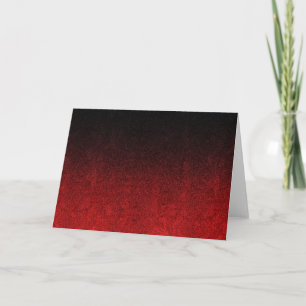 Falln Red & Black Glitter Gradient Holiday Card