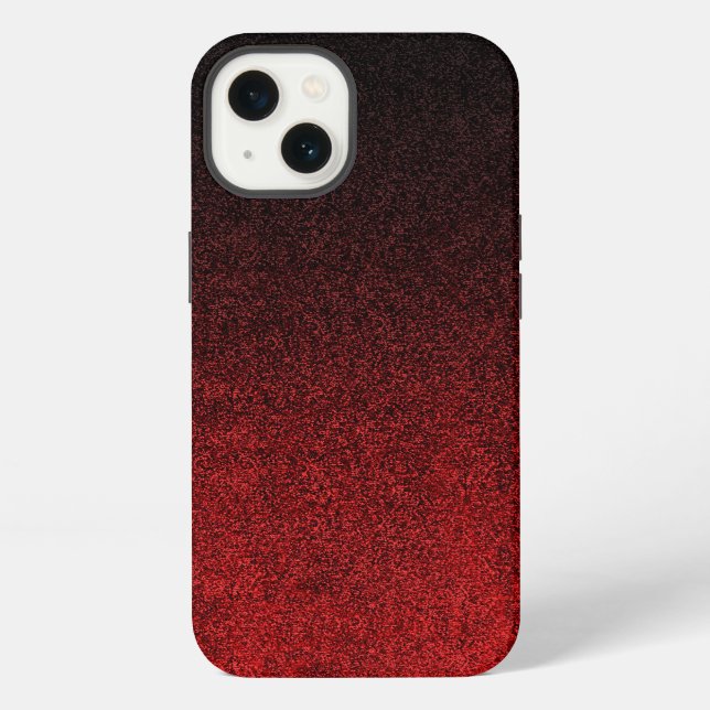 Falln Red & Black Glitter Gradient iPhone Case (Back)