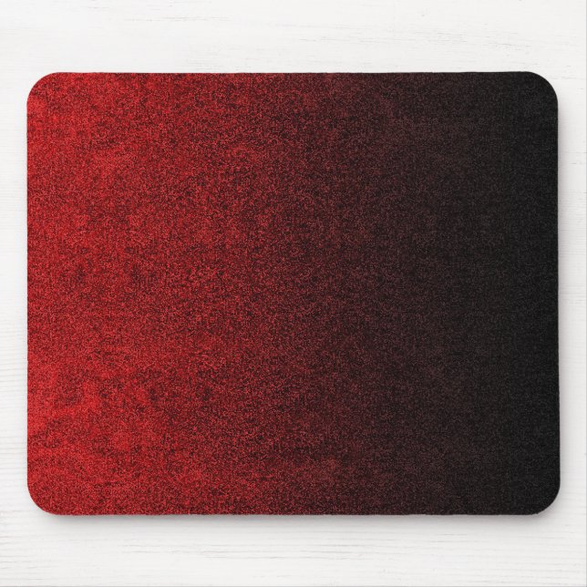 Falln Red & Black Glitter Gradient Mouse Mat (Front)