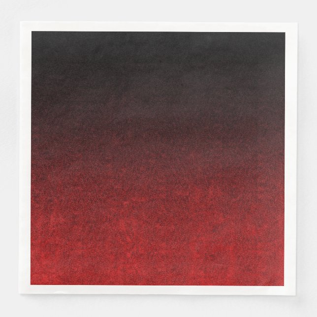 Falln Red & Black Glitter Gradient Napkin (Front)