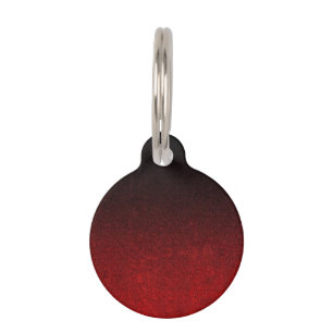 Falln Red & Black Glitter Gradient Pet Tag