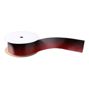 Falln Red & Black Glitter Gradient Satin Ribbon