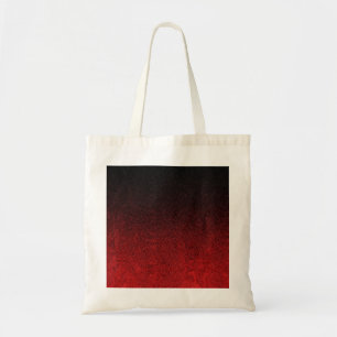 Falln Red & Black Glitter Gradient Tote Bag