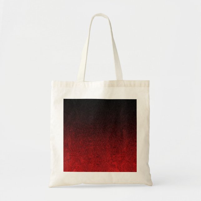 Falln Red & Black Glitter Gradient Tote Bag (Front)