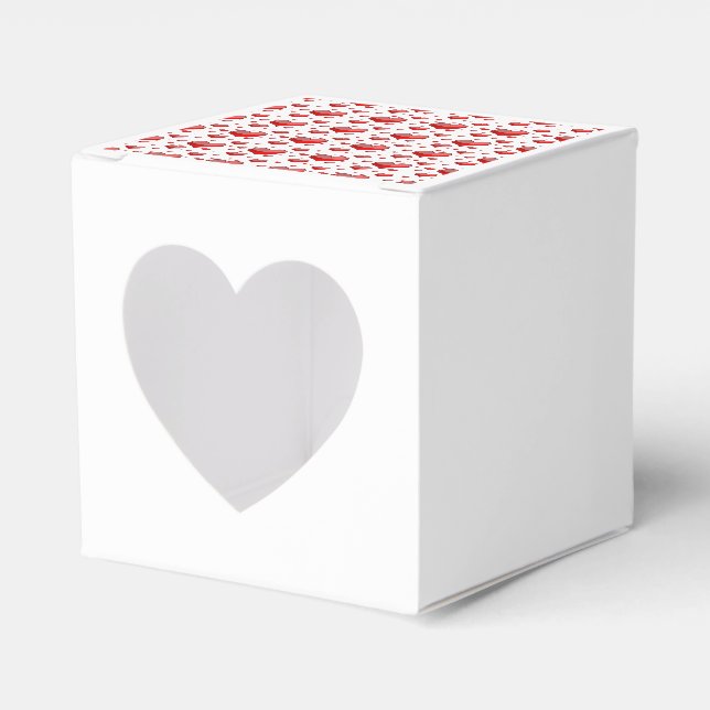 Falln Red Hearts (You Choose Background Colour!) Favour Box (Front Side)