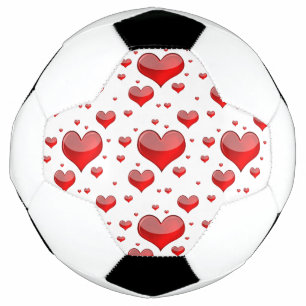 Falln Red Hearts (You Choose Background Colour!) Football
